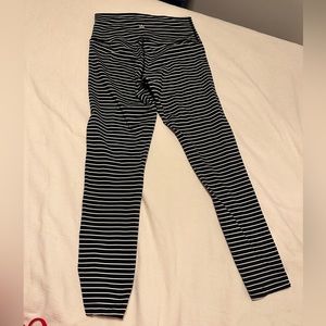 Black & white striped Lululemon pants